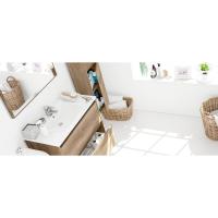 Columna de baño, Mueble de Lavabo, 4 Puertas y 1 cajón, Modelo Aruba, Acabado en Blanco Brillo, Medidas: 60 cm (Ancho) x 182 cm (Alto) X 29 cm (Fondo), Grande - details 0