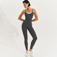 BUNO-Conjunto de ropa deportiva de Yoga para mujer, pelucas de Fitness, mono deportivo con correa de una pieza, monos de entrenamiento sin mangas, chándal, ropa de gimnasio - details 7