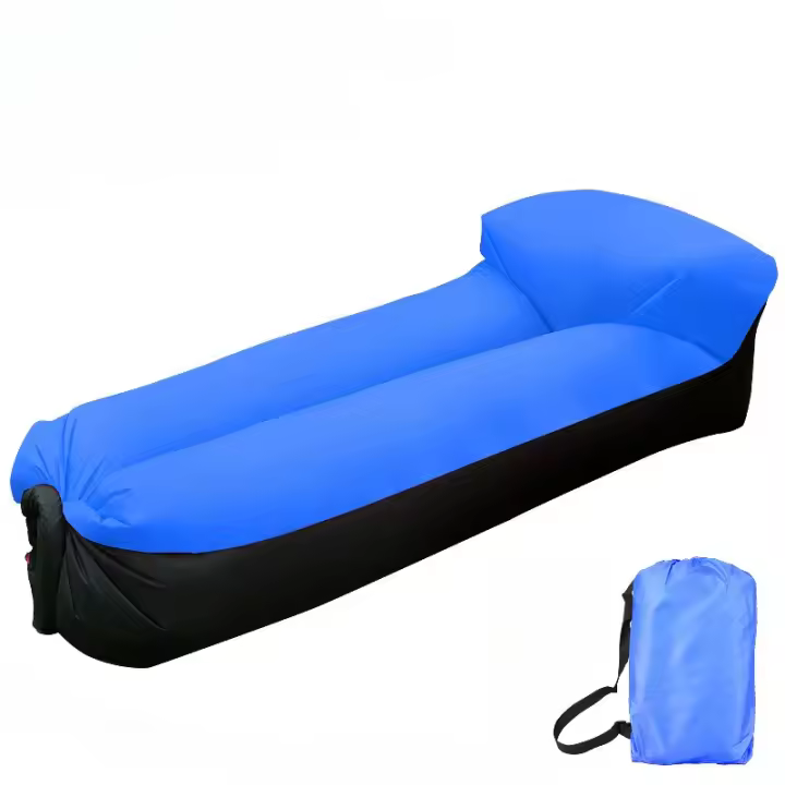 Tumbona inflable reclinable para acampar, colchón de aire, sofá de playa, saco de dormir Perezoso - 1