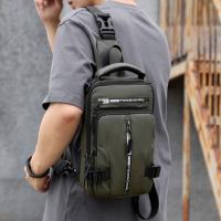 Bolso de pecho con múltiples bolsillos para hombre, bolso de hombro con carga USB, bolso de mensajes deportivo, bolso cruzado multifunción de gran capacidad para correr - details 31
