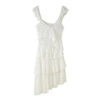 Vestido dulce con tirantes en capas, decoración irregular, temperamento simple, verano 2025 nuevo para mujeres. - details 1