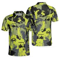 Ropa Haruku de manga corta con estampado 3D de camuflaje para hombre, camisetas de golf de moda, polo con botones, tops de gran tamaño - details 6