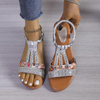Sandalias de mujer sin cordones de estilo étnico de playa nuevas de verano para mujer - details 9