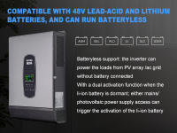 Inversor Híbrido DATOUBOSS 6200 W 48 V Puro Sine Soporta Operación sin Batería - details 2