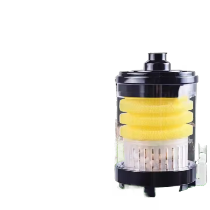 Mini taburete para caca de pescado, inodoro, filtro de agua de acuario de plástico desmontable con piedra de burbuja, filtro de esponjas bioquímicas para pecera - 1