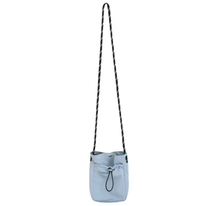 Bolso para teléfono con cordón de estilo coreano, bolso de mano de gran capacidad, bolso de nailon suave ligero, bolso de hombro con diseño de nicho de Color sólido - 1