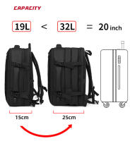 Mochila de viaje de negocios para hombre, morral de gran capacidad con carga USB para ordenador portátil, resistente al agua, 15,6 - details 8