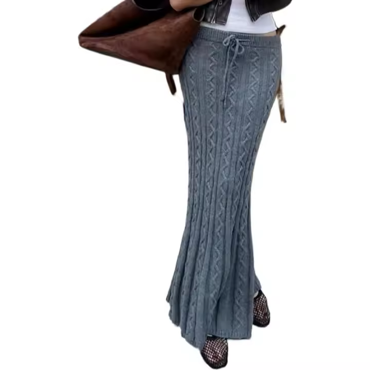 Vestidos largos de moda vintage Pantalones de cintura baja, ropa informal para discoteca, trajes elegantes Harajuku para mujer - 1