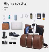 Cuero de la PU con las ruedas, bolso impermeable del equipaje de los hombres del traje del negocio, bolso del viaje - details 4