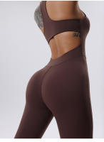 Conjunto de Yoga Deportivo con Cremallera de Cuello Alto Sin Mangas Talla Delgada Cinturón Elástico - details 20