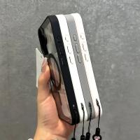 Funda de lujo con cordón transparente para teléfono Magsafe para iPhone 16 15 14 13 12 11 Pro Max, funda trasera con correa para muñeca y armadura a prueba de golpes - details 7