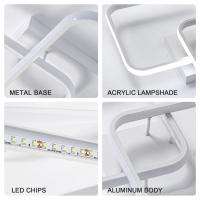 Goeco Luz de Techo LED Moderna 42W, 4700LM, Eficiencia de Energía, Montaje Directo, Aluminio, 69*37*10 CM - details 2