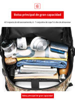 Bolsa de viaje de camuflaje para hombre, mochila de equipaje de negocios de gran capacidad, impermeable, para montañismo al aire libre, 80L - details 6