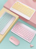 Teclado inalámbrico con Bluetooth, Mouse ruso, español, Coreano para iPad, Xiaomi, MiPad, Samsung, Huawei, MatePad, tableta, portátil, IOS, Android - details 0
