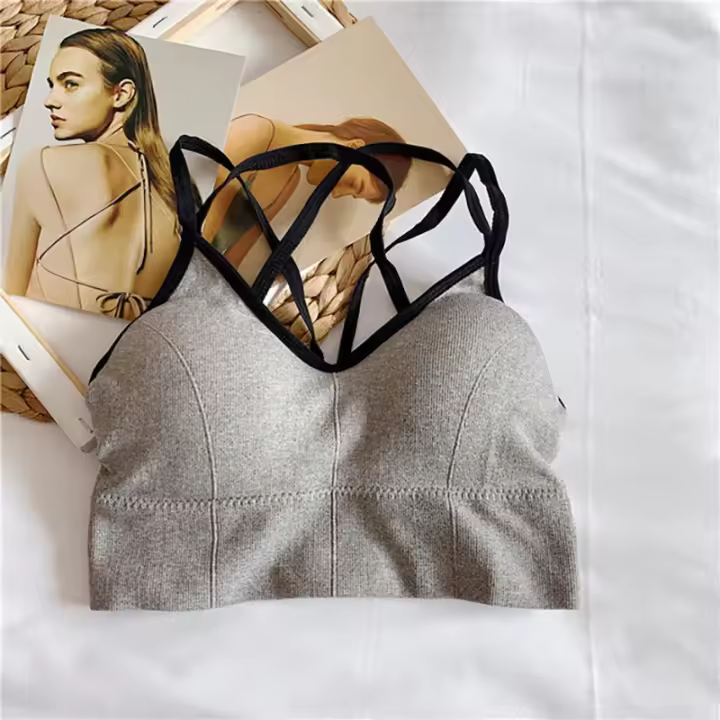 Sujetador deportivo con espalda descubierta para mujer, Top deportivo a prueba de golpes, transpirable, para Fitness, correr, gimnasio - 1