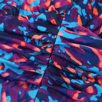 2025 Vestido de verano para mujer, azul, estampado, cuello en V, ceñido, ceñido a la cadera, manga corta - details 17