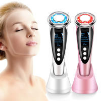 Masajeador Facial EMS con fotones LED, terapia de luz roja, cuidado de la piel, antienvejecimiento, máquina de estiramiento Facial, belleza, limpiador de poros faciales caliente y frío - details 0