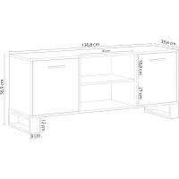 Mesa de Centro con Puertas de Roble Rústico Estilo Único para Tu Hogar Medidas 92cm x 50cm x 45cm - details 19