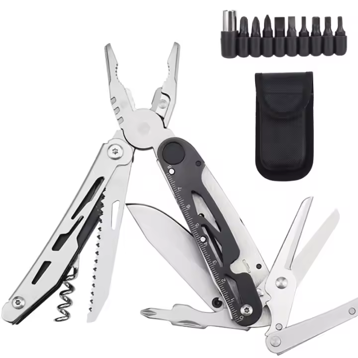 Alicates Multifuncionales LUCHSHIY para Camping al Aire Libre Herramienta de Mano Plegable con Cuchillo Tijeras y Sierra - 1