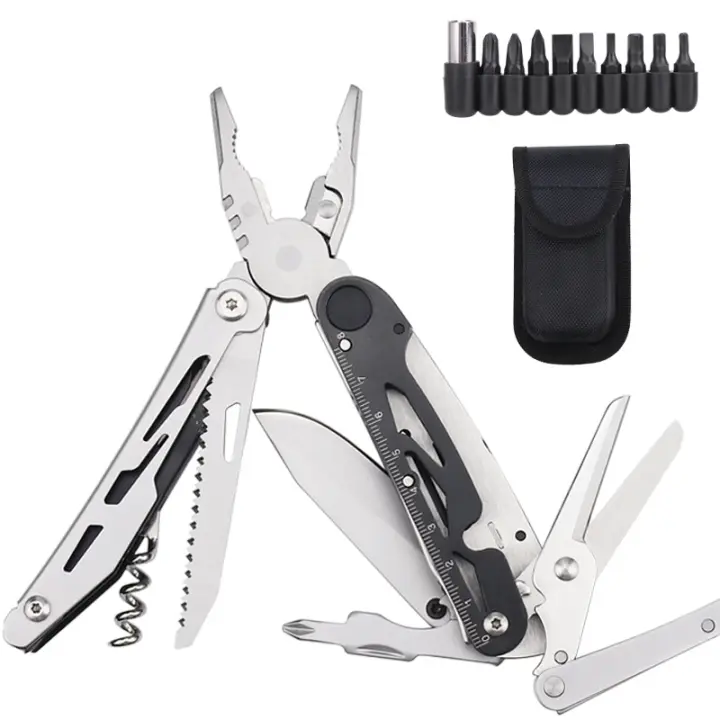 Alicates Multifuncionales LUCHSHIY para Camping al Aire Libre Herramienta de Mano Plegable con Cuchillo Tijeras y Sierra - 1