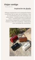 Bandolera de cuero de vaca portátil pequeña bolsa cuadrada para mujer - details 1