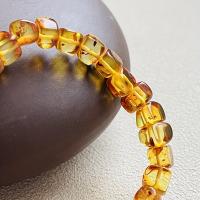 Pulsera De Ámbar Natural Con Flores De Ámbar, Pulsera De Cuentas Cuadradas Geométricas, Regalo De Joyería Para Hombres Y Mujeres - details 6