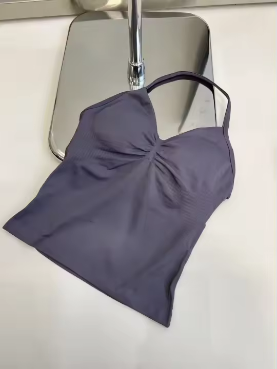 Chaleco deportivo sin costuras para mujer, camiseta sin mangas Sexy para Yoga, Top de Fitness para gimnasio, camisola con tirantes cruzados, sujetador para correr, ropa de Yoga para mujer - 1