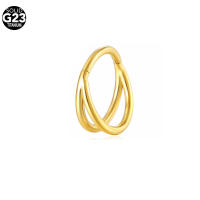 Piercing de Aro para tabique nasal, aro de 18G, g23, Circonia cúbica, zirconia, circonita, zirconita, espiral, joyería corporal, 1 unidad - details 3