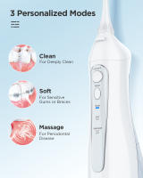 Fairywill-irrigador bucal recargable, portátil, 3 modos, tanque de agua para dientes, limpiador de dientes impermeable, 300ML - details 2