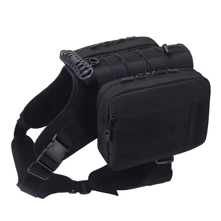 Con 2 bolsas laterales, bolsa de sillín para perros grandes, senderismo, entrenamiento, correr y montar - 1