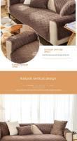 Funda de Sofá de Color Puro Towel Simple Moda Invierno Felpa Corta Engrosada Antideslizante Cálida Moderna Simple Estilo Polvo Cubierta - details 1