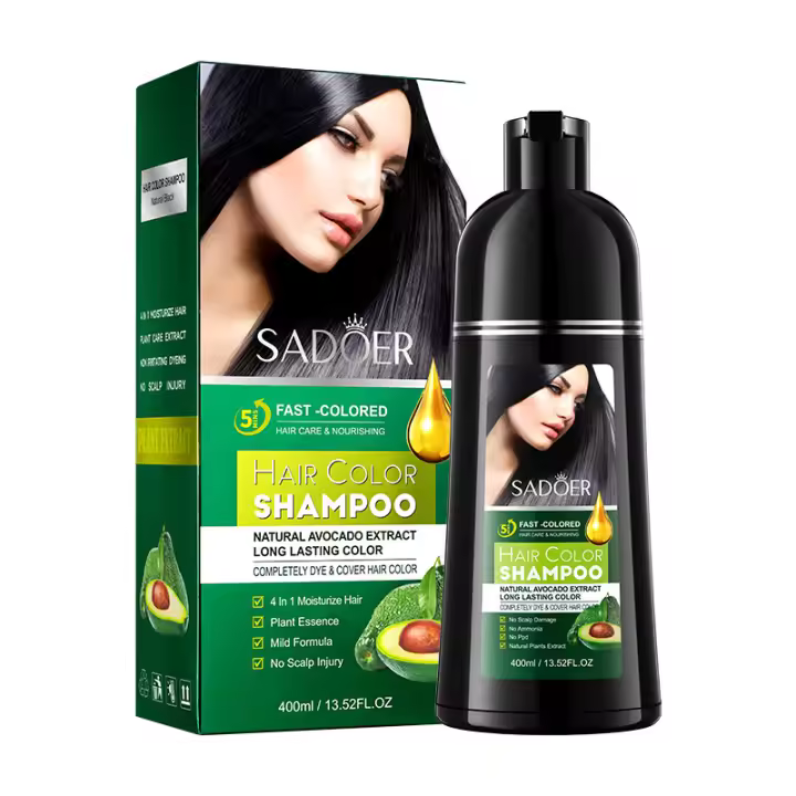 Crema de teñido con aceite de argán, 400 ml, crema de esencia para teñir el cabello Sadoer - 1