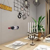 Estante de exhibición de botellas de vino montado en la pared, estante de almacenamiento colgante de Metal para almacenamiento de bebidas y botellas, 6 piezas - details 2
