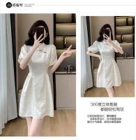 Nuevo vestido cheongsam chino mejorado para mujer, novedad de verano, estilo francés, falda ceñida a la cintura con temperamento de gama alta - details 3