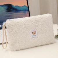 Lindo oso de peluche de alta capacidad icono viaje cosmético lápiz labial bolsa de almacenamiento mujeres kits de maquillaje bolsos cartera estuche para lápices bolsas - details 8
