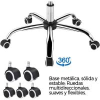 Respaldo Alto Hogar Oficina Ergonómico Tapizada Cuero PU Capacida Carga 136 KG - details 4