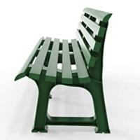 Banco de jardín Verde Gris Blanco para 3 Personas 145x49x74 cm de plástico Duradero con Respaldo