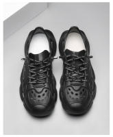 Nueva moda zapatos de playa para hombre, sandalias huecas de verano, suela gruesa antideslizante, tendencia, zapatos con agujeros. - details 2