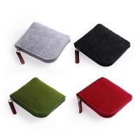 Mini monedero para hombre y mujer, billetera con Soporte para tarjeta de crédito y identificación, de fieltro de lana, barata - details 1