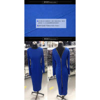 Nuevo vestido largo ajustado de talla grande para mujer - details 2