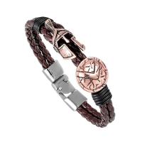 Nuevo cuero vintage lujoso hecho a mano de Guerrero Sparta, pulseras de mujer, joyas, regalos exquisitos, pulseras de hombre - details 5