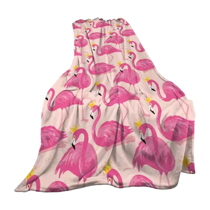 Manta Ligera y Cálida de Flamenco Rosa Ideal para Niños, Adultos Decoración de Cumpleaños Tropical - 1