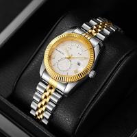 Reloj de cuarzo mujer correa de acero impermeable calendario aleación - details 5
