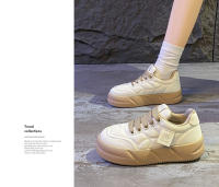 Nuevos zapatos de suela gruesa que aumentan la altura, zapatos versátiles de plataforma tipo muffin para mujer - details 13