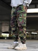 Pantalones Casuales de Moda para Hombres Camuflaje Táctico con Bolsillos Grandes - details 0