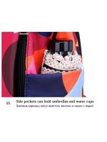 Mochila Multifuncional Antirrobo de Gran Capacidad Estilo Floral Correa de Hombro Arcuada - details 25