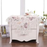 Mantel bordado de alta calidad, mesa redonda pequeña, TV, lavadora, funda para refrigerador, decoración navideña - details 2