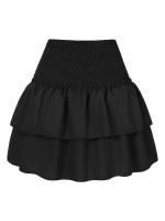 Ral plisado corto para mujer, falda Vintage de cintura alta con volantes, vestido bohemio de vacaciones para mujer - details 14