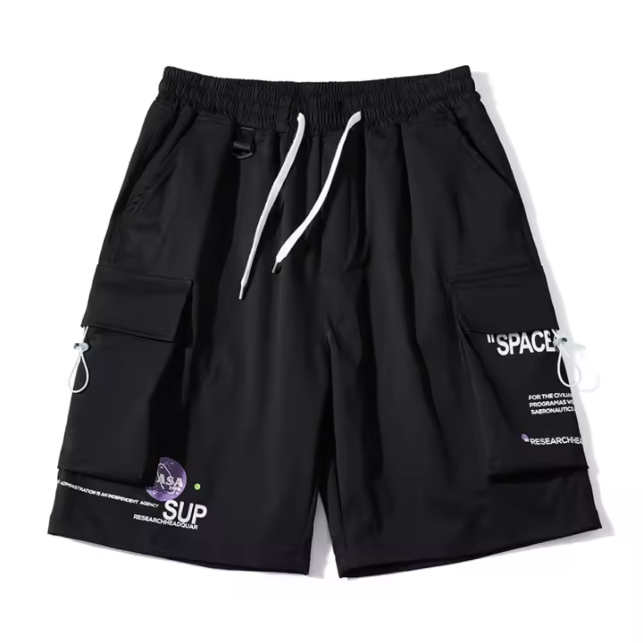 Pantalones cargo para hombre de secado rápido, estilo casual, múltiples bolsillos, material de poliéster, para primavera/verano - 1