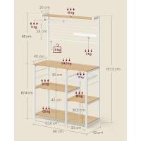 Soporte para Panadería, Isla de Cocina con Tira Magnética de Cuchillo, Cesta de Alambre, - details 2